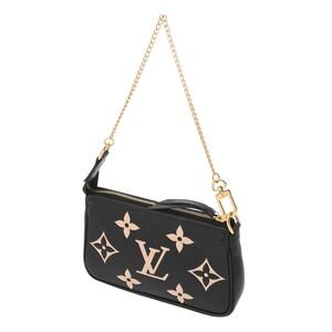 Louis Vuitton Black Accessoires Empreinte Accessory Pochette Pouch Leather Noir